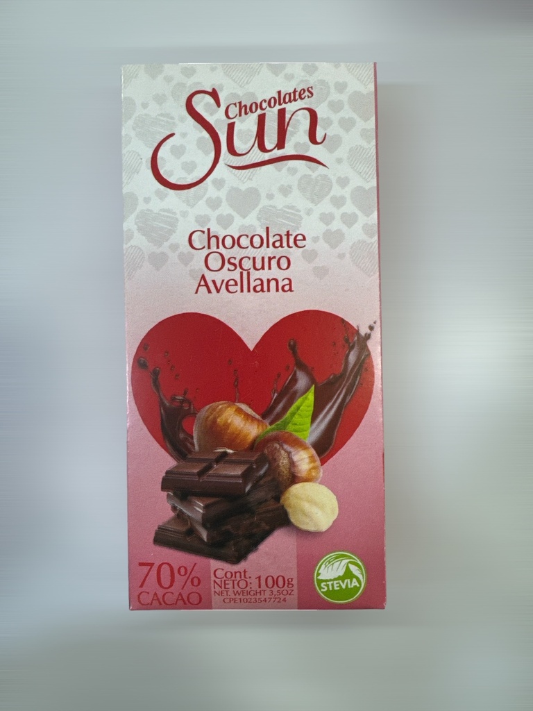 CHOCOLATE SUN OSCURO AVELLANA 100GR