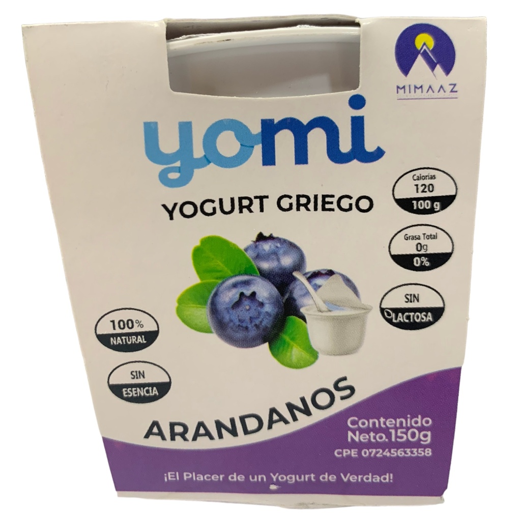 YOGURT GRIEGO YOMI ARANDANOS 150G