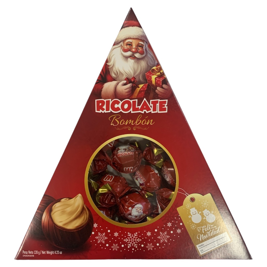 BOMBONES RICOLATE SANTA CLAUS 120 GR