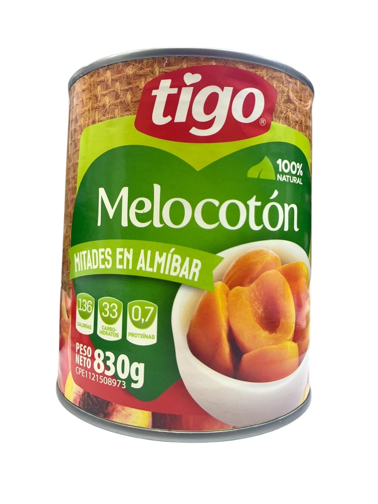 MELOCOTON EN ALMIBAR TIGO 830 GR