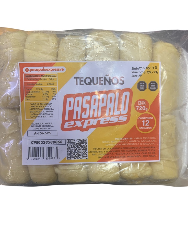 TEQUEÑOS 12UND PASAPALO EXPRESS