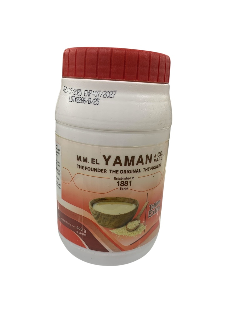 TAHINA CREMA DE AJONJOLI EL YAMAN 400GR