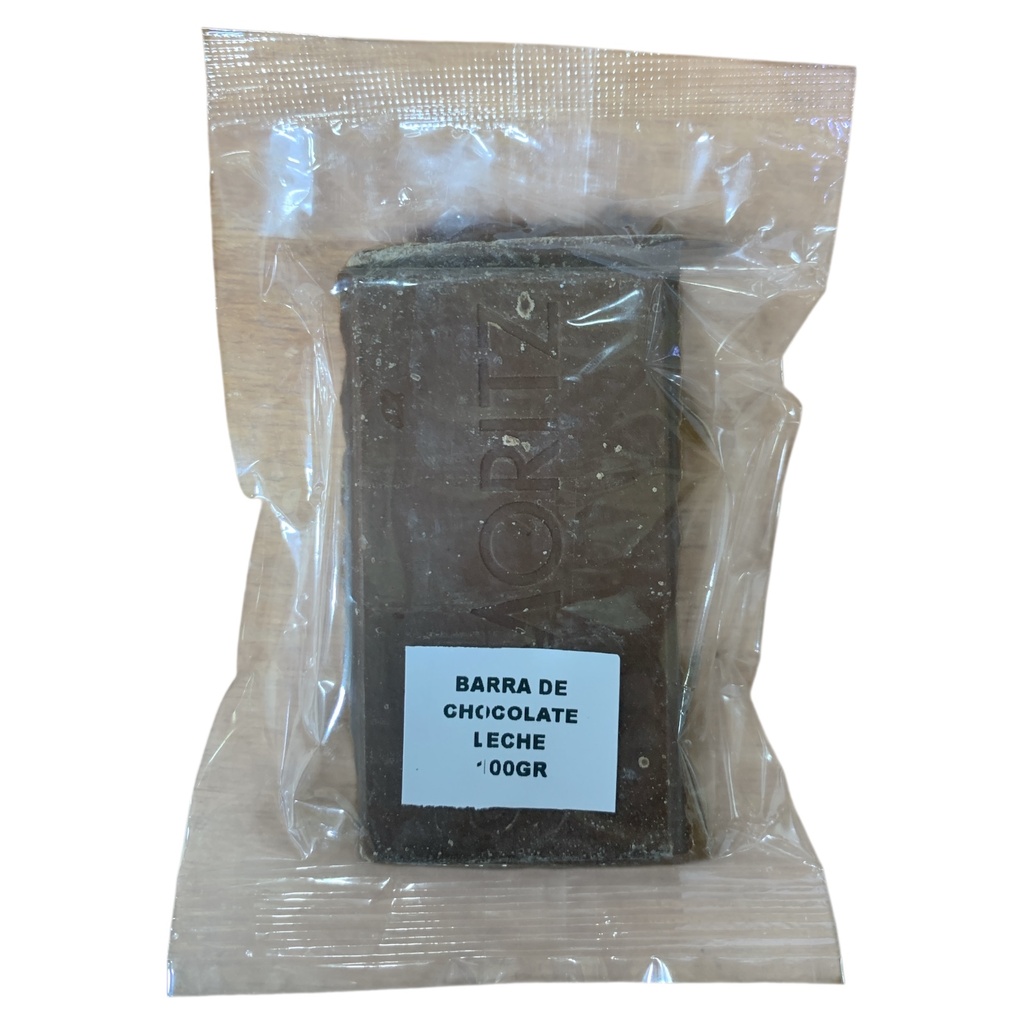 BARRA DE CHOCOLATE LECHE ST MORITZ ROJO X KG
