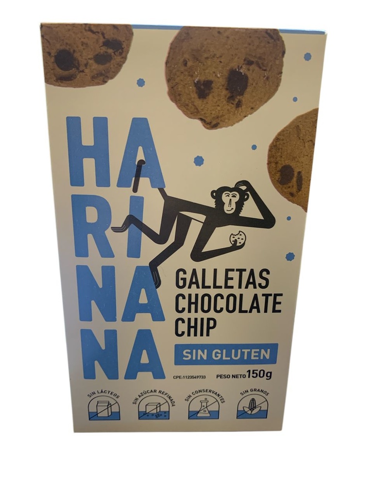 GALLETAS CHOCOLATE CHIP HARINANA 150GR