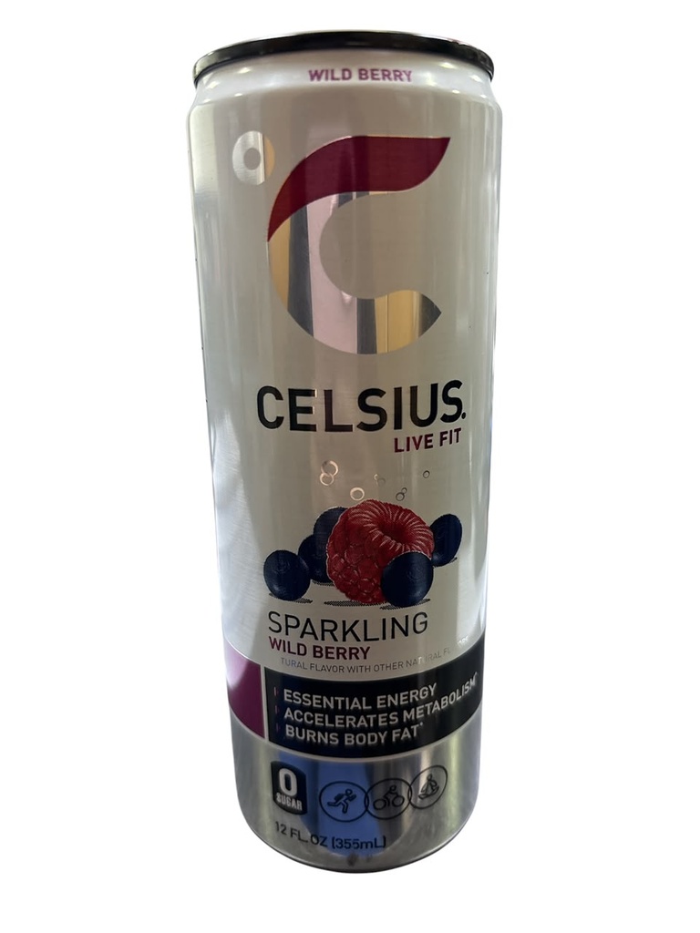 SPARKLING WILD BERRY CELSIUS 1*12OZ