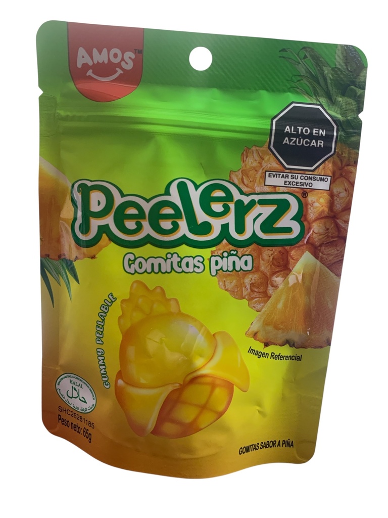 AMOS PEELERZ GUMMY PIÑA 65G