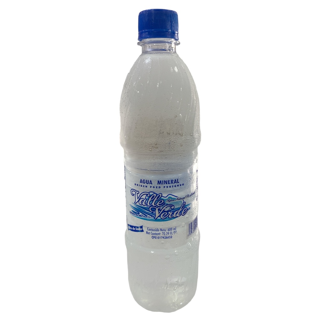 AGUA MINERAL VALLE VERDE 600ML