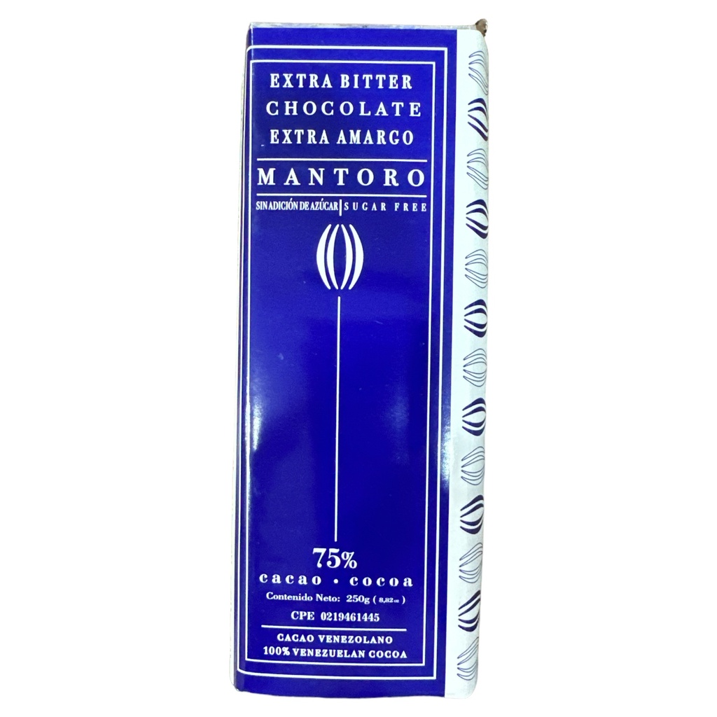CHOCOLATE MANTORO 75% SIN AZUCAR 250G