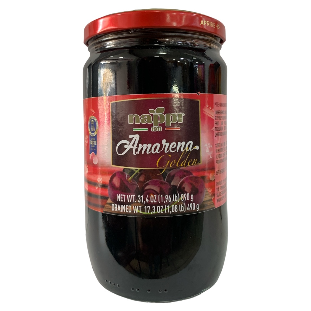 AMARENA NEGRAS GOLDEN EN ALMIBAR 490G.