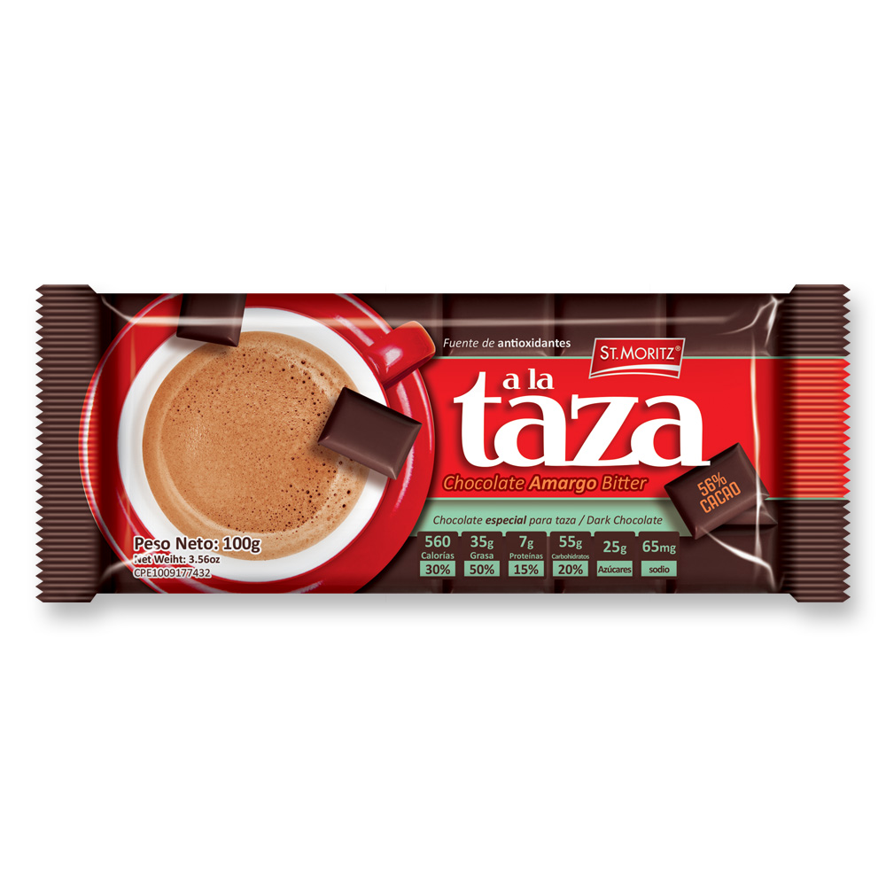 CHOCOLATE A LA TAZA 56% ST MORITZ 100GR