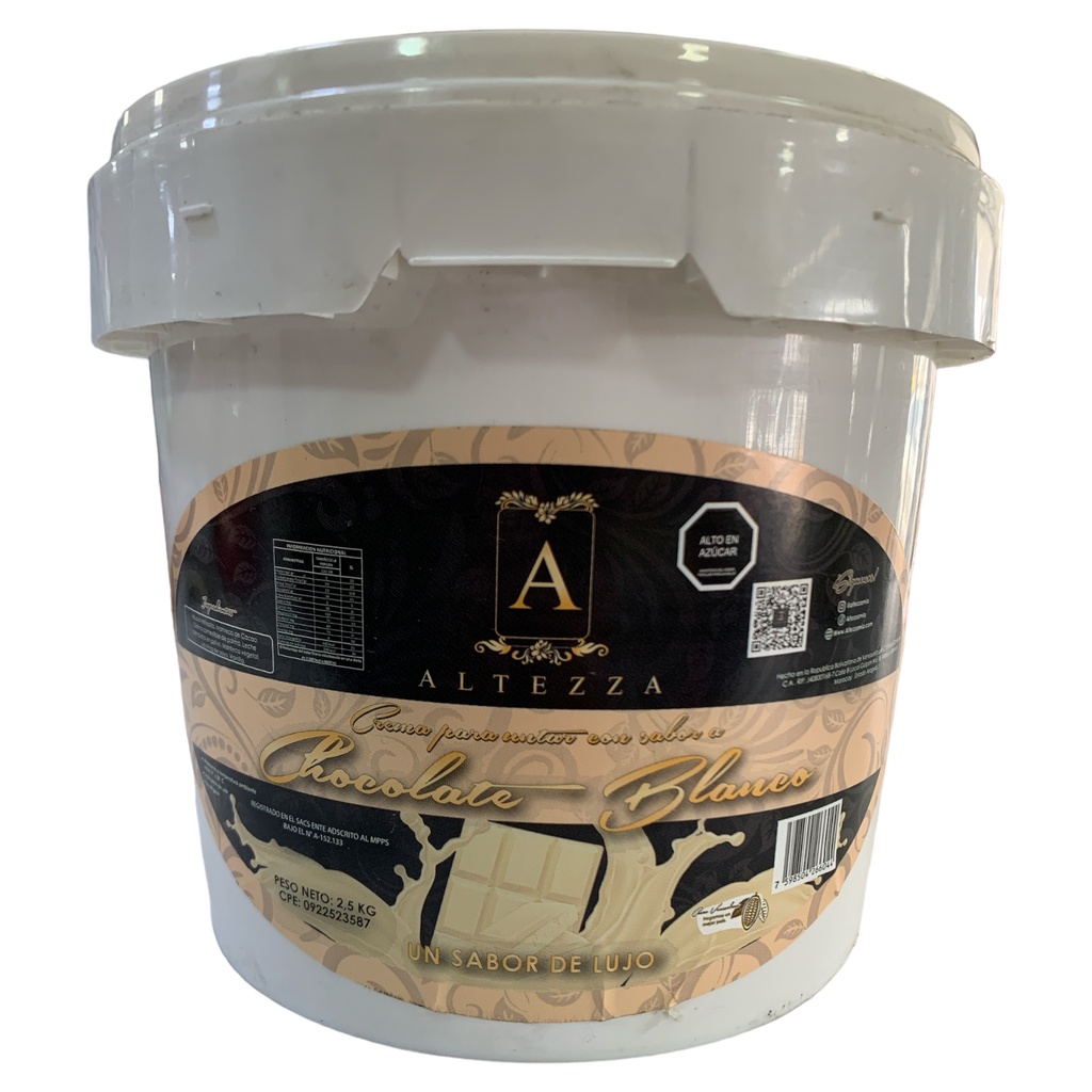 CHOCOLATE BLANCO PARA UNTAR ALTEZZA 2.5KG