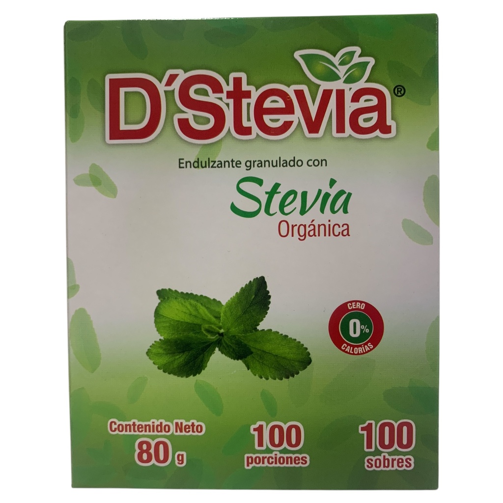 CAJA D´STEVIA 100 SOB. 80GR