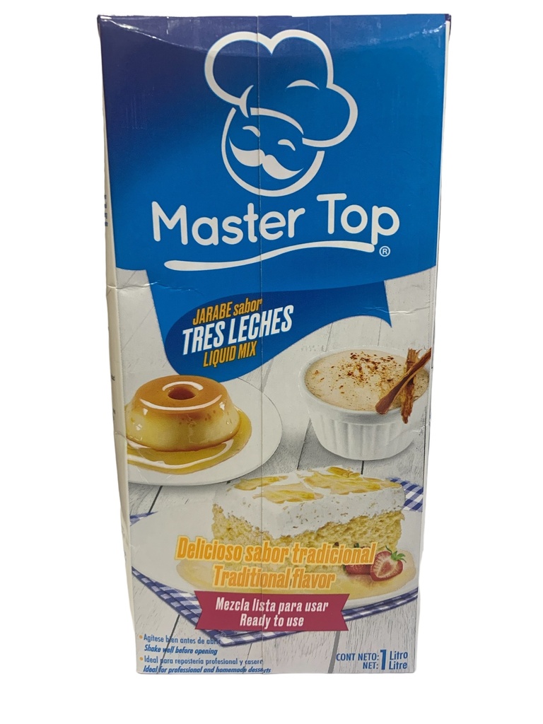 MASTER TOP JARABE SABOR TRES LECHE 1 LT