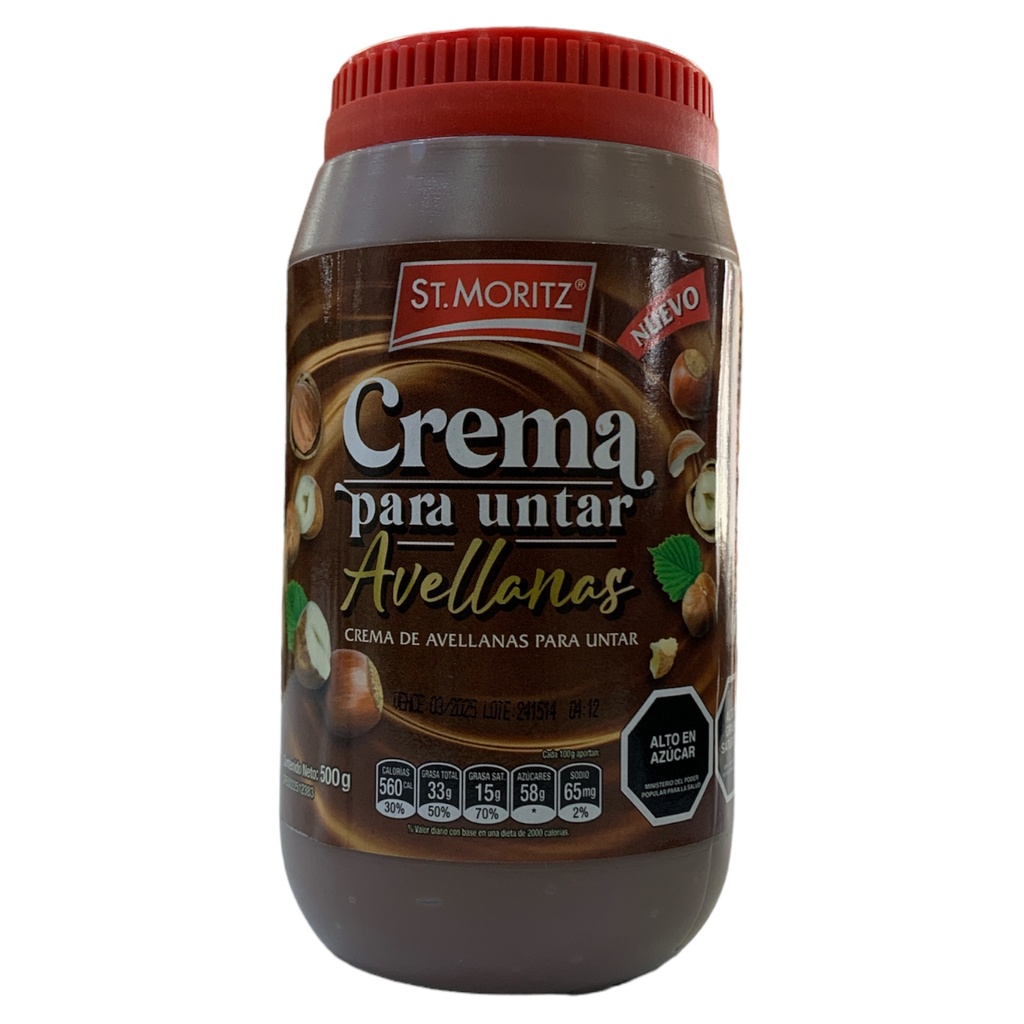 CREMA DE AVELLANAS PARA UNTAR ST MORITZ 500GR