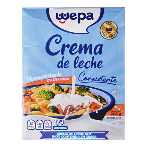 CREMA DE LECHE WEPA 200 GE