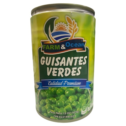 [K65] GUISANTES VERDES 425 GR FARM & OCEAN