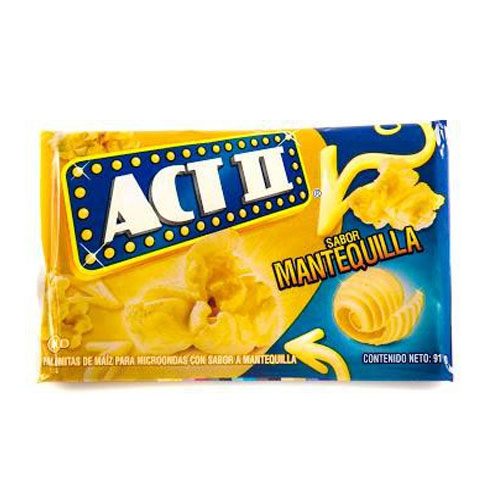 [K106] ACT 2 COTUFA SABOR MANTEQUILLA EXTRA Y NATURAL 91GR