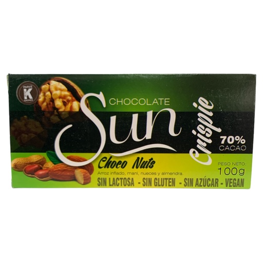 [K136] CHOCOLATE SUN CHOCO NUTS 70% CACAO 100GR