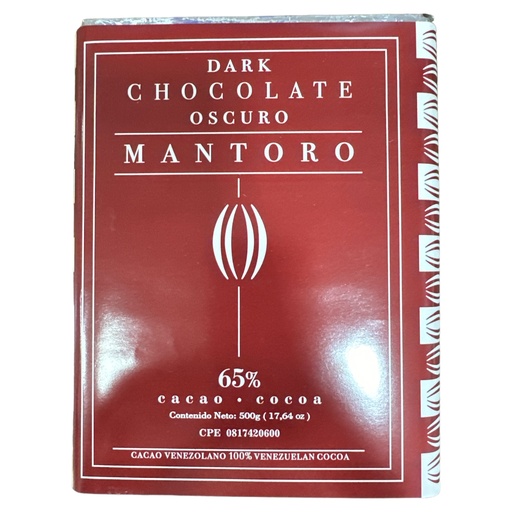 [K201] CHOCOLATE MANTORO 65% 500GR