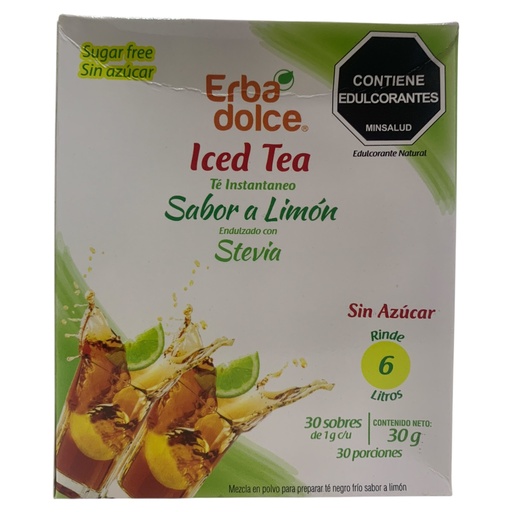 [K343] ICED TEA ERBA DOLCE LIMON DE 30 SOB. 30GR