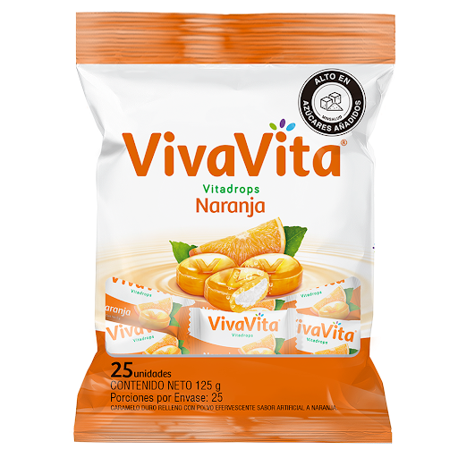 [K441] CARAMELOS VIVAVITA NARANJA X UND