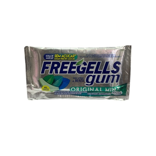 [K2529] CHICLE FREEGELLS MENTA PLATEADA 8GR