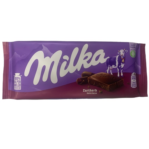 [K515] CHOCOLATE OSCURO MILKA 100 GR (ZARTHERB EXTRA COCOA)