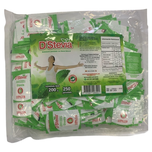 [K1062] BOLSA 200 GR D´STEVIA 250 SOBRES ERBA DOLCE