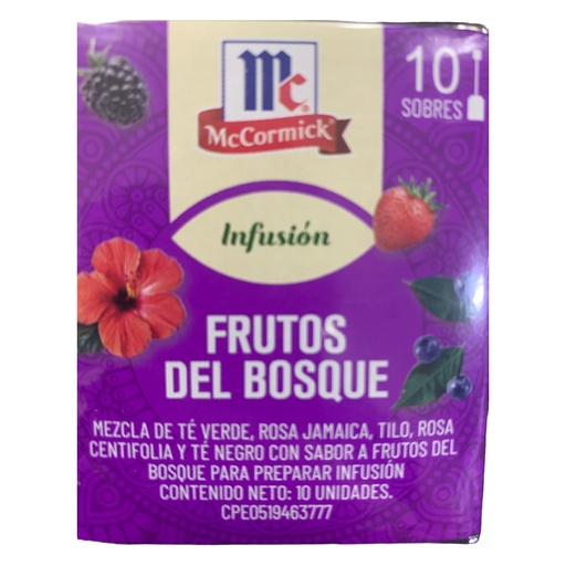 [K1165] INF. FRUTOS DEL BOSQUE MCCORMICK 10 BOLS