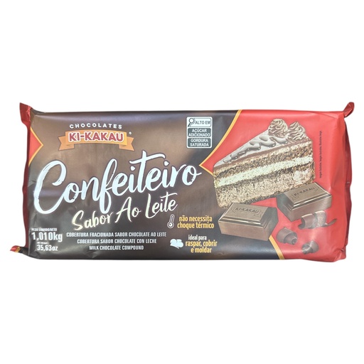 [K1209] CHOCOLATE COBERTURA LECHE KI-KAKAU 1KG