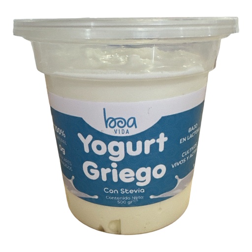 [K1234] YOGURT GRIEGO C/ STEVIA 500GR BOA VIDA