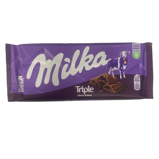 [K1260] CHOCOLATE TRIPLE CHOCO MILKA 100 GR