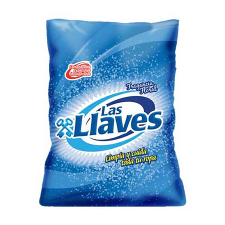 [K1287] LAS LLAVES  DETERGENTE EN POLVO FLORAL 900GR