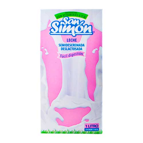 [K1357] LECHE LIQUIDA SAN SIMON SEMIDESCREMADA 1 LT