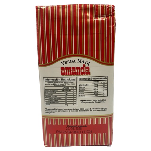 [K1369] YERBA MATE AMANDA 250GR