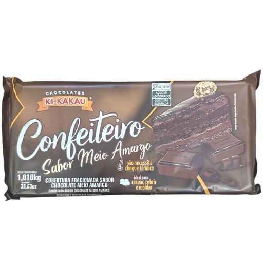 [K1485] CHOCOLATE COBERTURA AMARGO KI-KAKAU 1KG