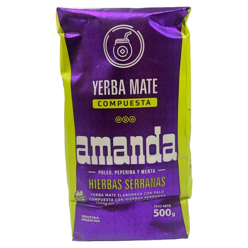 [K2566] YERBA MATE AMANDA HIERBAS SERRANAS 500GR