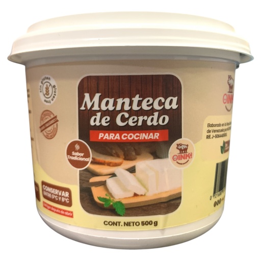 [K1664] MANTECA DE CERDO TRADICONAL 500GR OINK