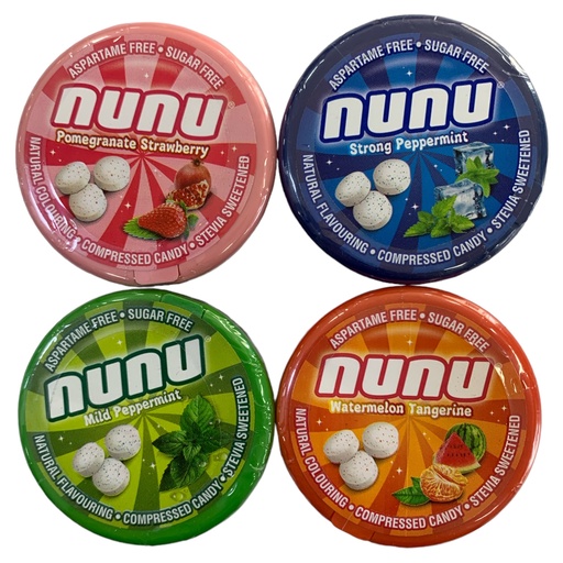 [K1709] NUNU CARAMELO SIN AZUCAR SABORES VARIADOS 12GR