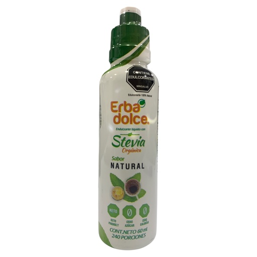 [K1712] STEVIA LIQUIDA SABOR NATURAL ERBA DOLCE 60 ML