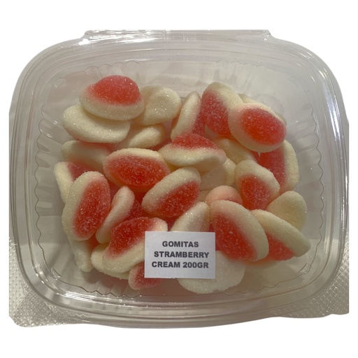 [K1784] GOMITAS 2D STRAWBERRY CREAM POR KG