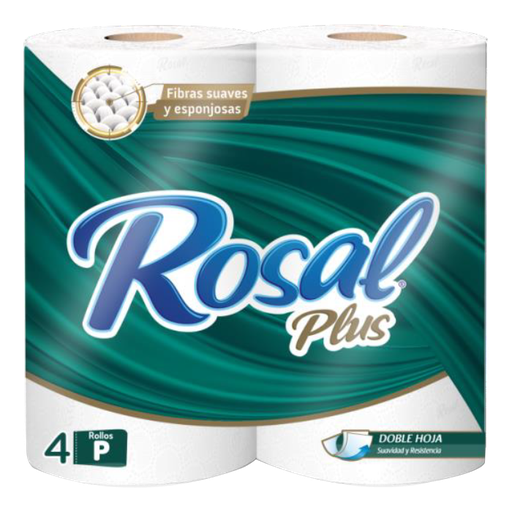 [K1793] PAPEL HIGENICO ROSAL PLUS 4 ROLLOS 215 HOJAS