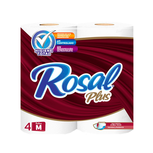 [K1794] PAPEL HIGENICO ROSAL PLUS 4 ROLLOS 300 HOJAS