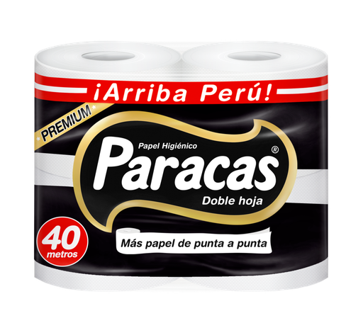 [K1798] PAPEL HIGIENICO PARACAS BLACK PREMIUM 400 HOJAS (PACK 4 ROLLOS)