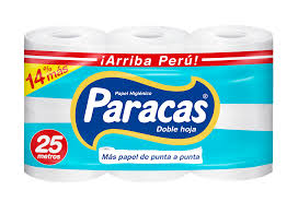 [K1800] PAPEL HIGIENICO PARACAS CELESTE 250 HOJAS (PACK 6 ROLLOS)