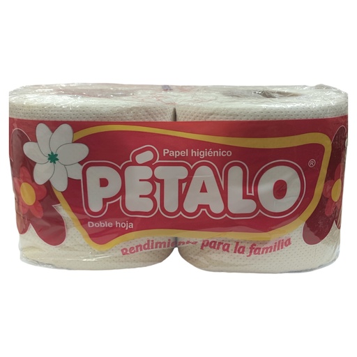 [K1806] PAPEL HIGIENICO PETALO 130 HOJAS DOBLES (PACK 2 ROLLOS)