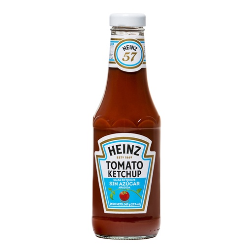 [K2069] SALSA DE TOMATE HEINZ SIN AZUCAR 367 GR