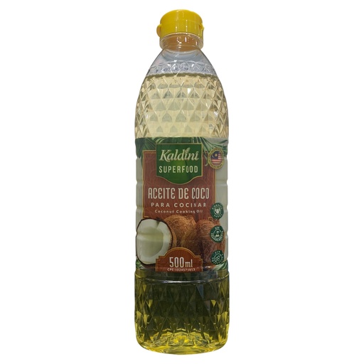 [K2221] ACEITE DE COCO PARA COCINAR KALDINI 500ML