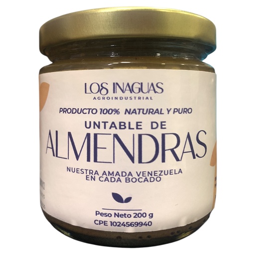 [K2226] CREMA UNTABLE DE ALMENDRA 200GR LOS INAGUAS