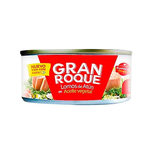 [K2411] ATUN GRAN ROQUE TROZOS DE ATUN EN ACEITE VEGETAL 160GR